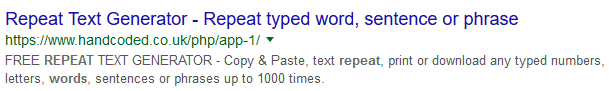 repeat-text-google